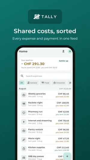 Every expense and payment in one feed