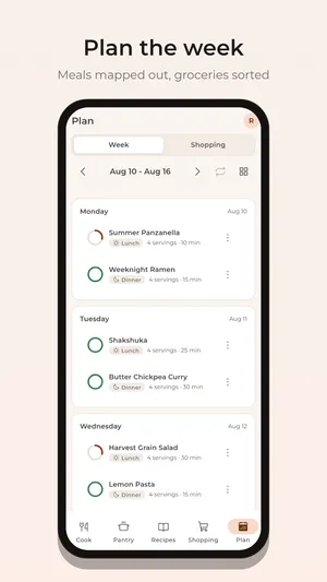 Meals mapped out, groceries sorted
